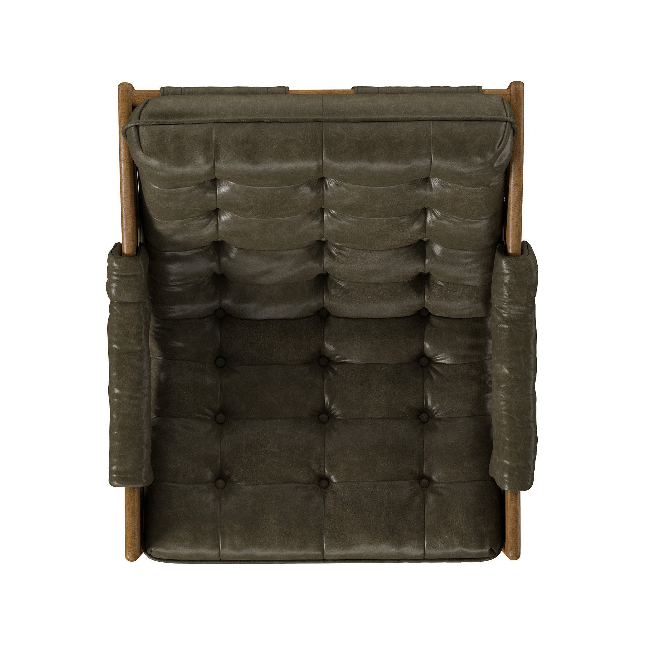 Four Hands Halston Chair in Dulane Moss on white background at Addison West.