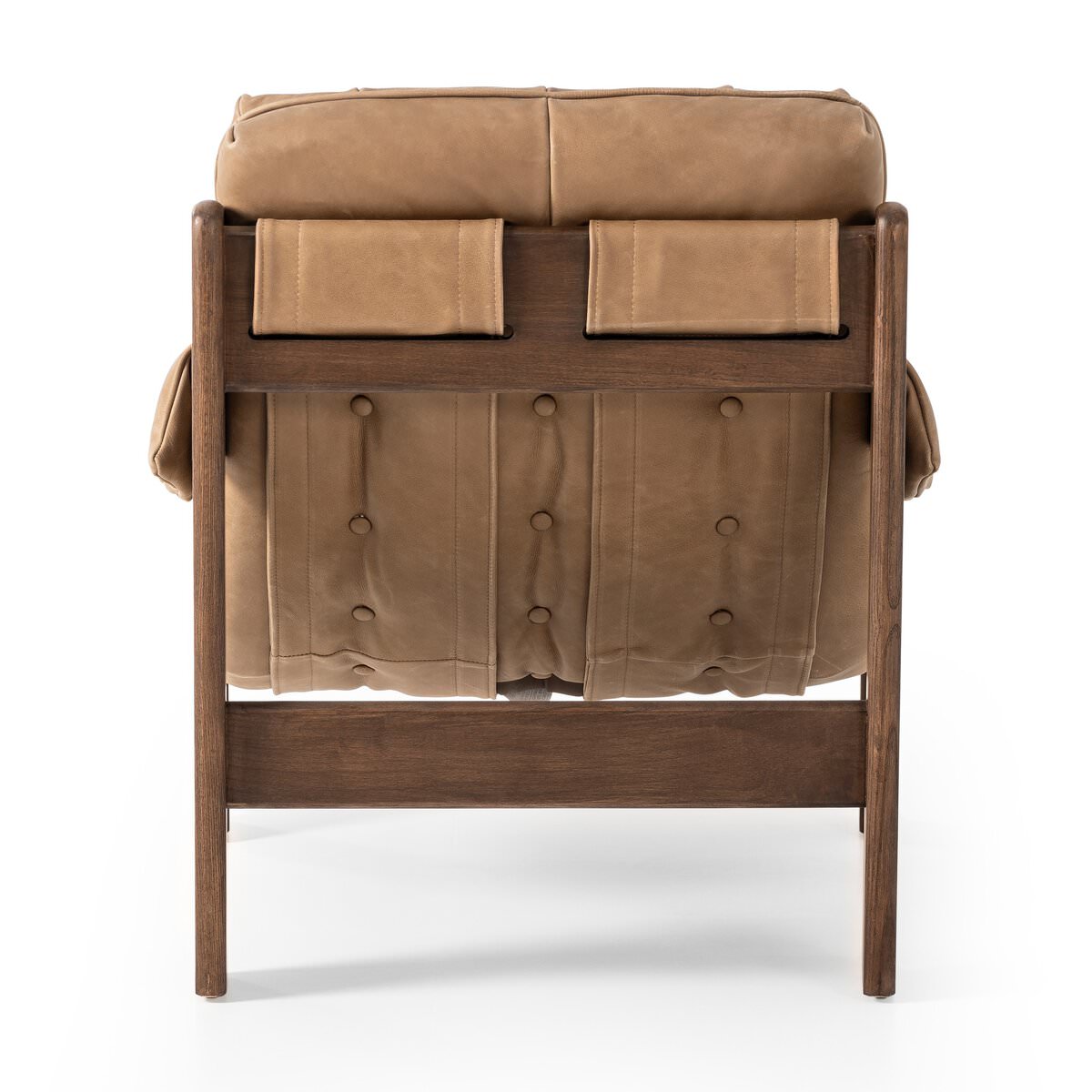 Back of Four Hands Halston Chair in Palermo Drift on a white background at Addison West