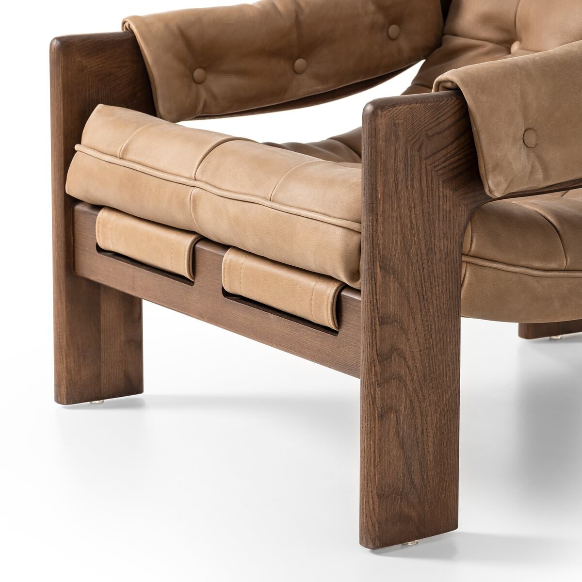 Close up of Four Hands Halston Chair in Palermo Drift on a white background at Addison West