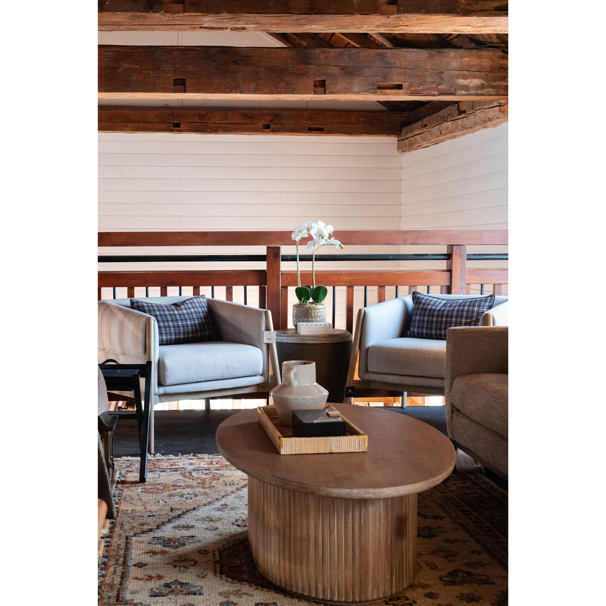 Reece Reeded Oval Coffee Table - Addison West