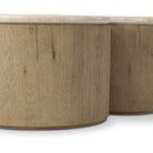 Close up of Four Hands Ingrid Coffee Table in Cappuccino Marble on a white background at Addison West