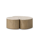 Four Hands Ingrid Coffee Table in Cappuccino Marble on a white background at Addison West
