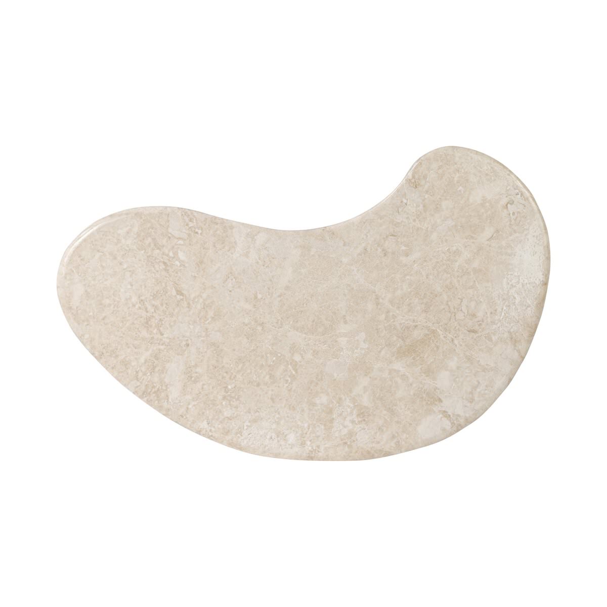 Top of Four Hands Ingrid Coffee Table in Cappuccino Marble on a white background at Addison West