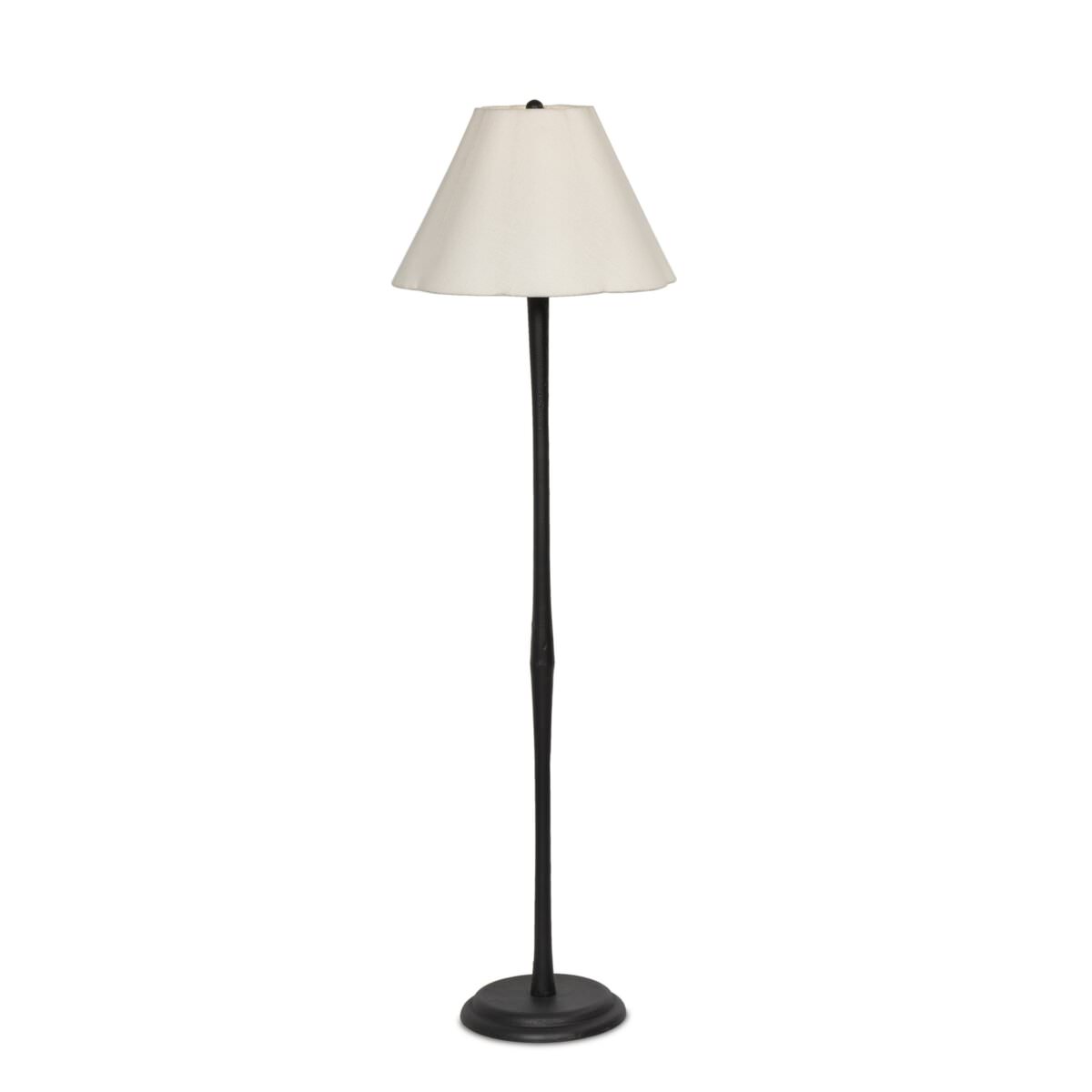 Four Hands Isabeau Floor Lamp in Black Wrought Iron on a white background at Addison West