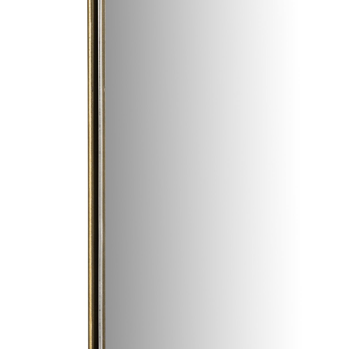 Close up of Four Hands Jacques Mirror in Antique Brass on a white background at Addison West