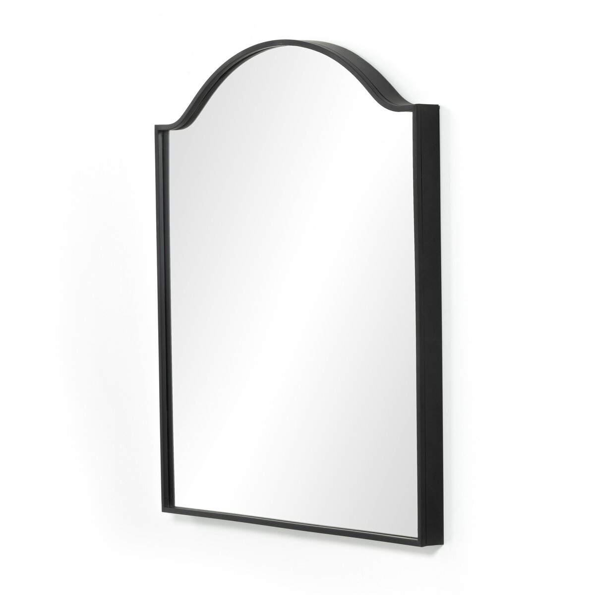 Four Hands Jacques Mirror in Gunmetal on a white background at Addison West