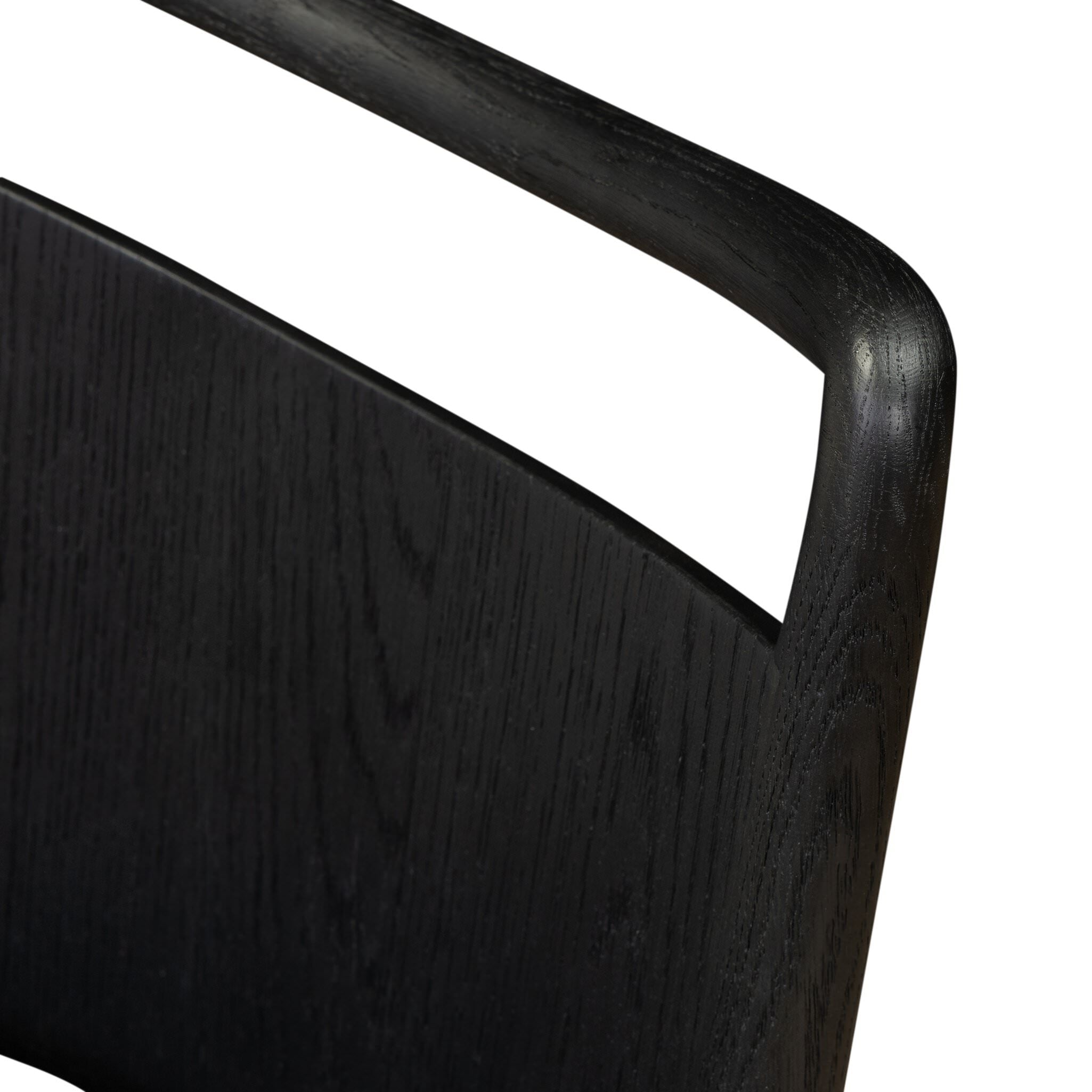 Four Hands Jessen Dining Chair Gibson in Black on white background at Addison West.