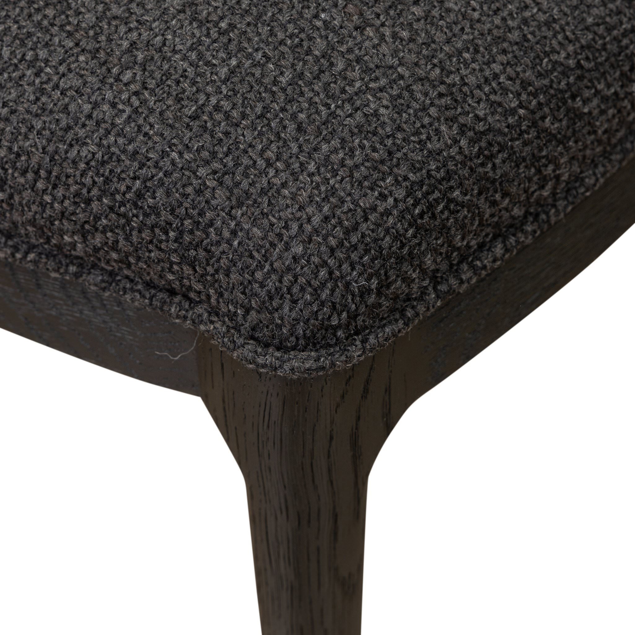Four Hands Jessen Dining Chair Gibson in Black on white background at Addison West.