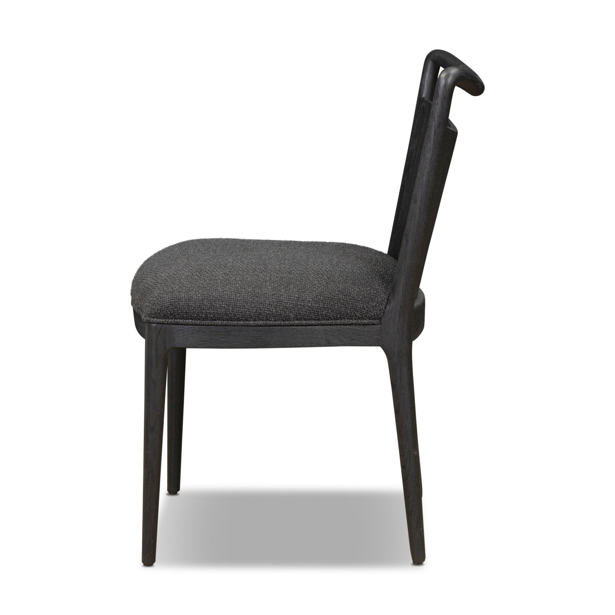 Four Hands Jessen Dining Chair Gibson in Black on white background at Addison West.