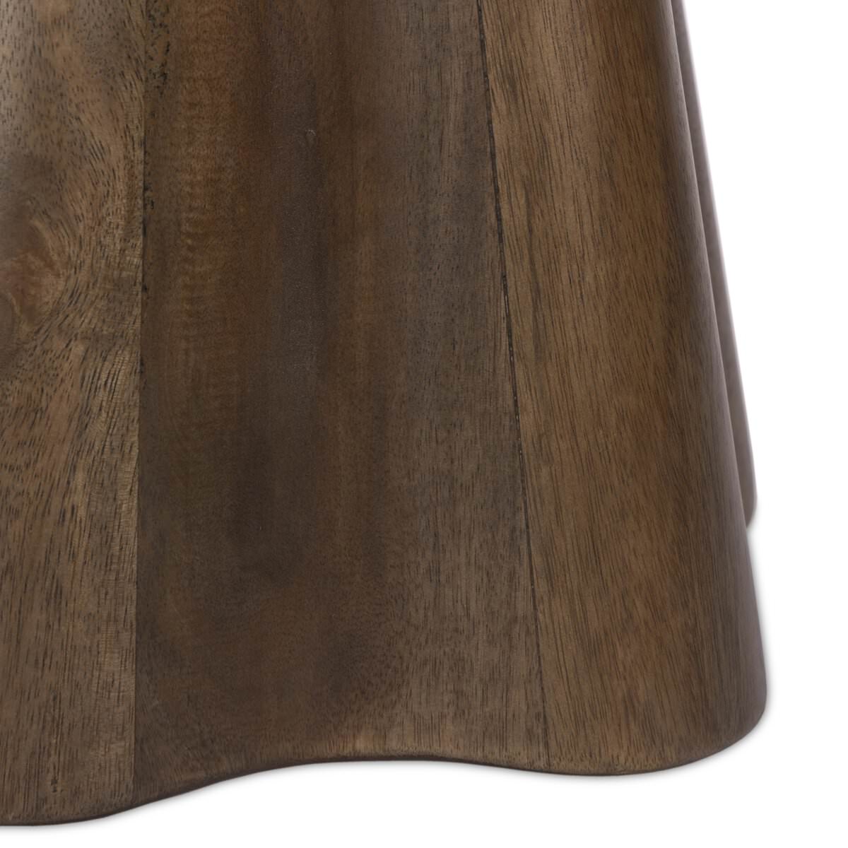 Close up of Four Hands Jinx End Table in Tawny Mango on a white background at Addison West