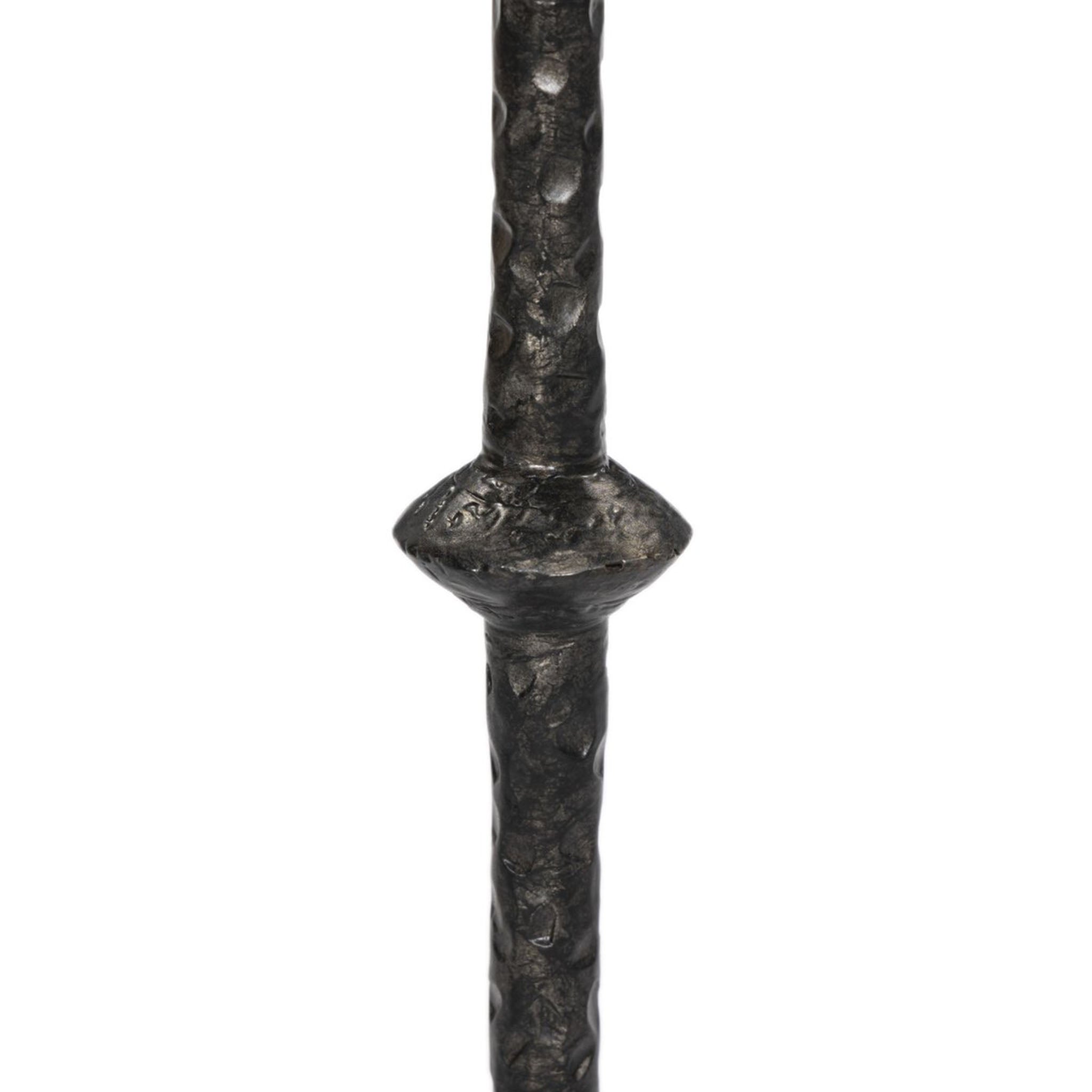 Close up of Four Hands Jocelyn End Table Raw Black Iron on a white background