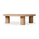Four Hands Joji Nesting Coffee Table in Natural Oak Veneer in Large on a white background at Addison West