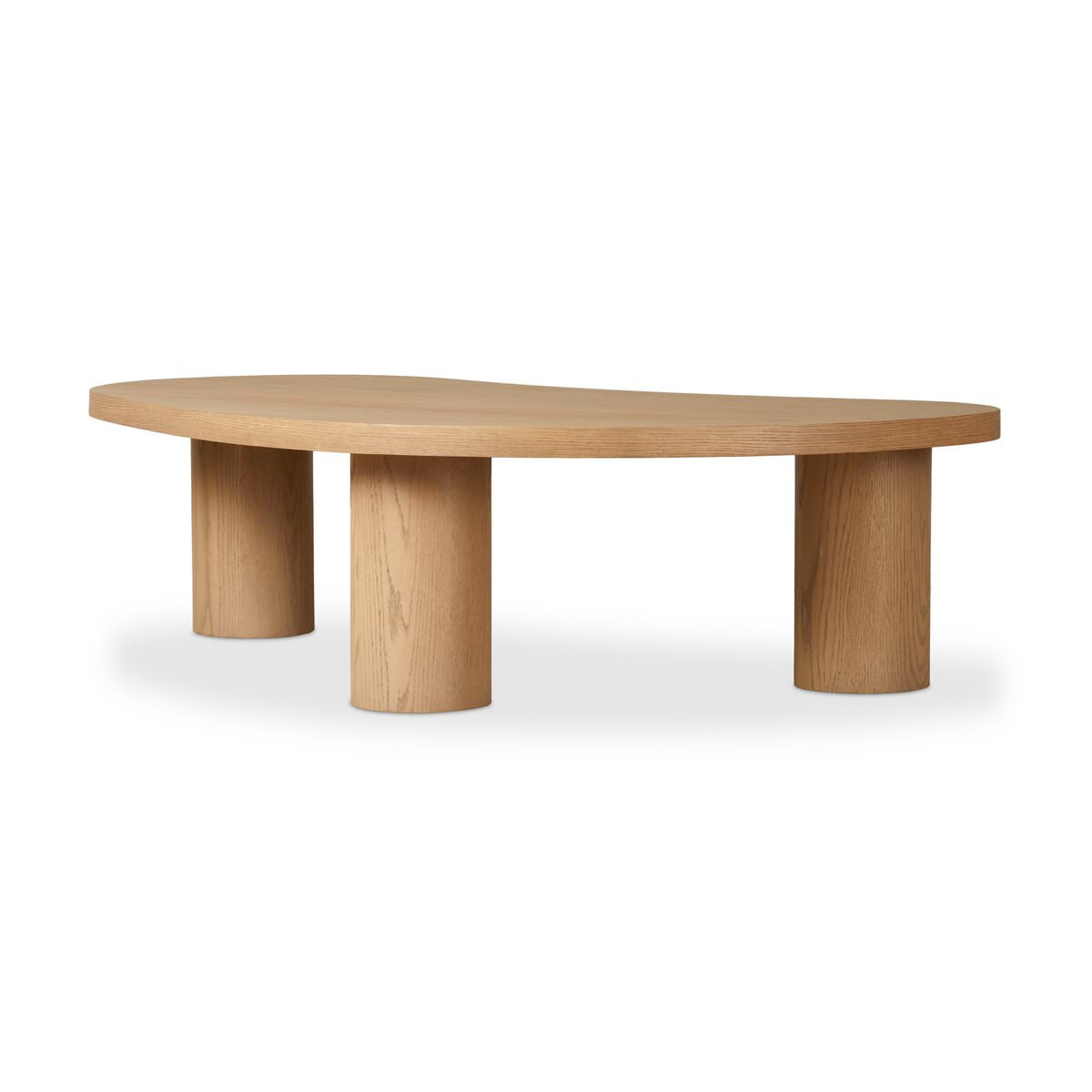 Four Hands Joji Nesting Coffee Table in Natural Oak Veneer in Large on a white background at Addison West