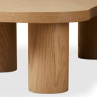 Close up of Four Hands Joji Nesting Coffee Tables in Natural Oak Veneer on a white background at Addison West