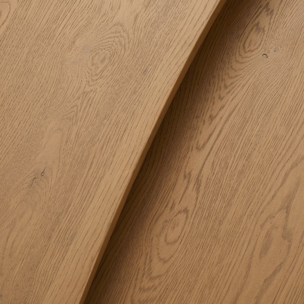 Close up of Four Hands Joji Nesting Coffee Tables in Natural Oak Veneer on a white background at Addison West