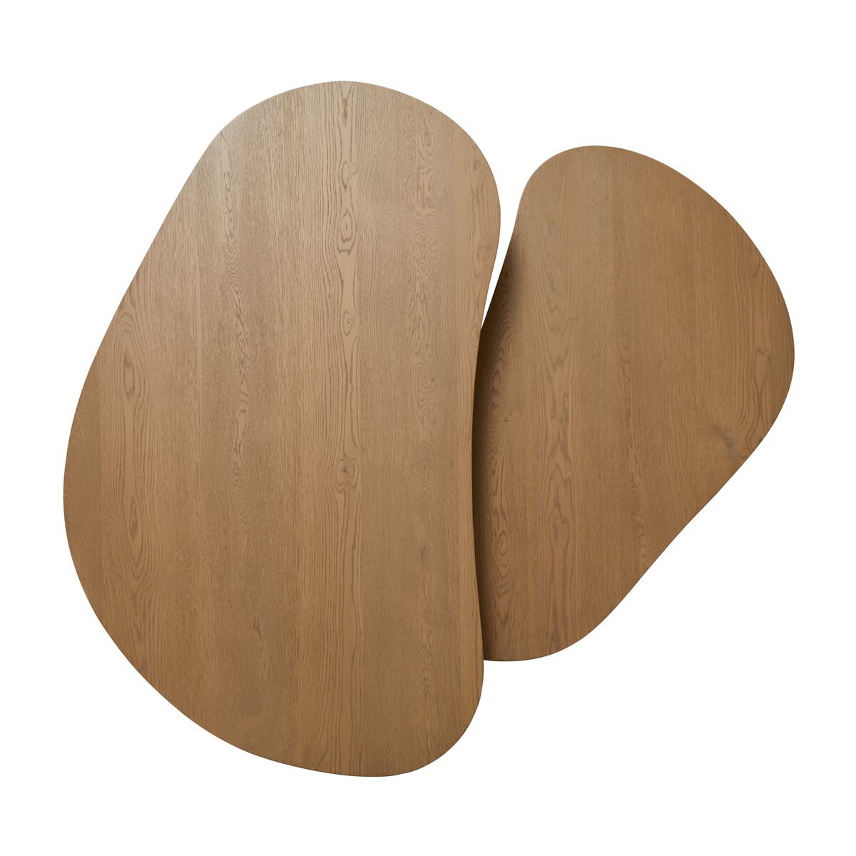 Top of Four Hands Joji Nesting Coffee Tables in Natural Oak Veneer on a white background at Addison West