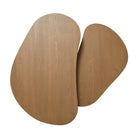 Top of Four Hands Joji Nesting Coffee Tables in Natural Oak Veneer on a white background at Addison West