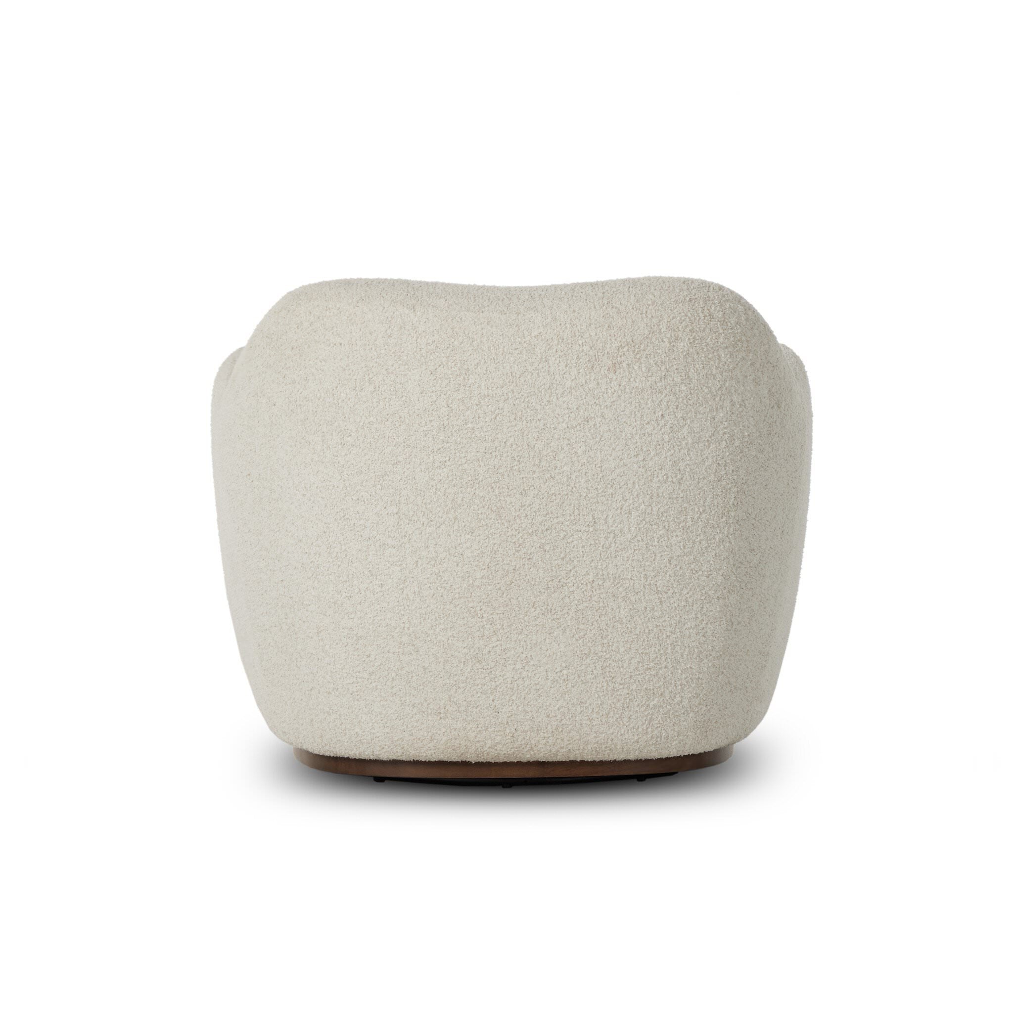 Back of Four Hands Julius Swivel Chair in Sheldon Ivory on a white background at Addison West