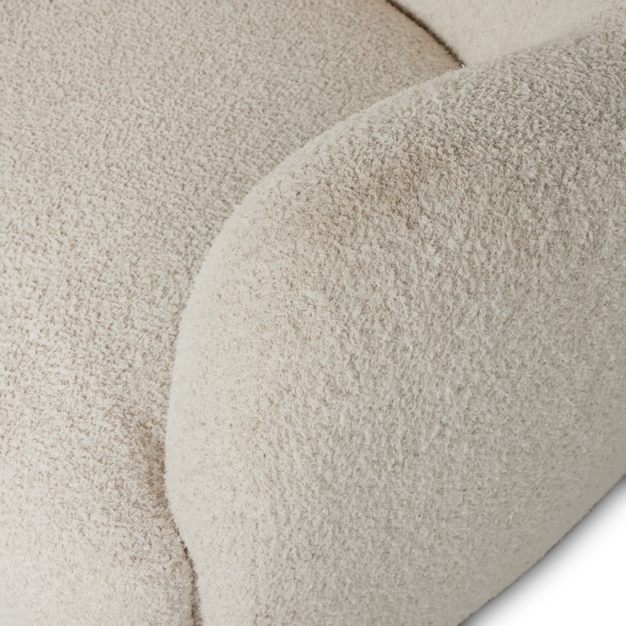 Close up of Four Hands Julius Swivel Chair in Sheldon Ivory on a white background at Addison West