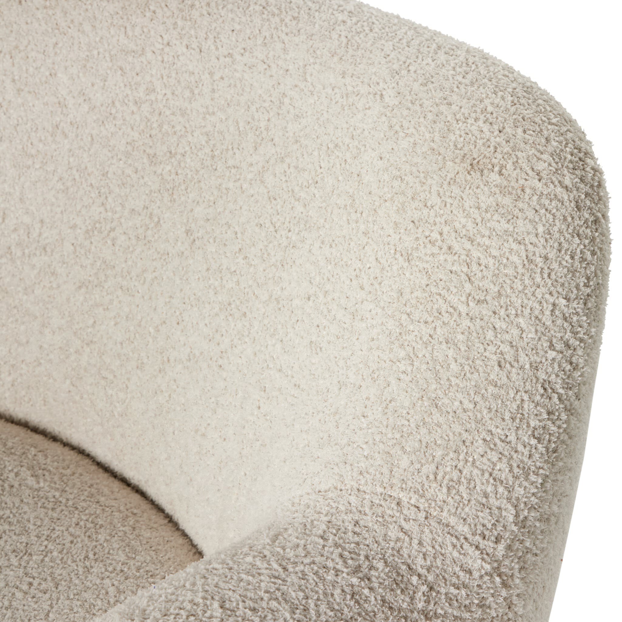 Close up of Four Hands Julius Swivel Chair in Sheldon Ivory on a white background at Addison West