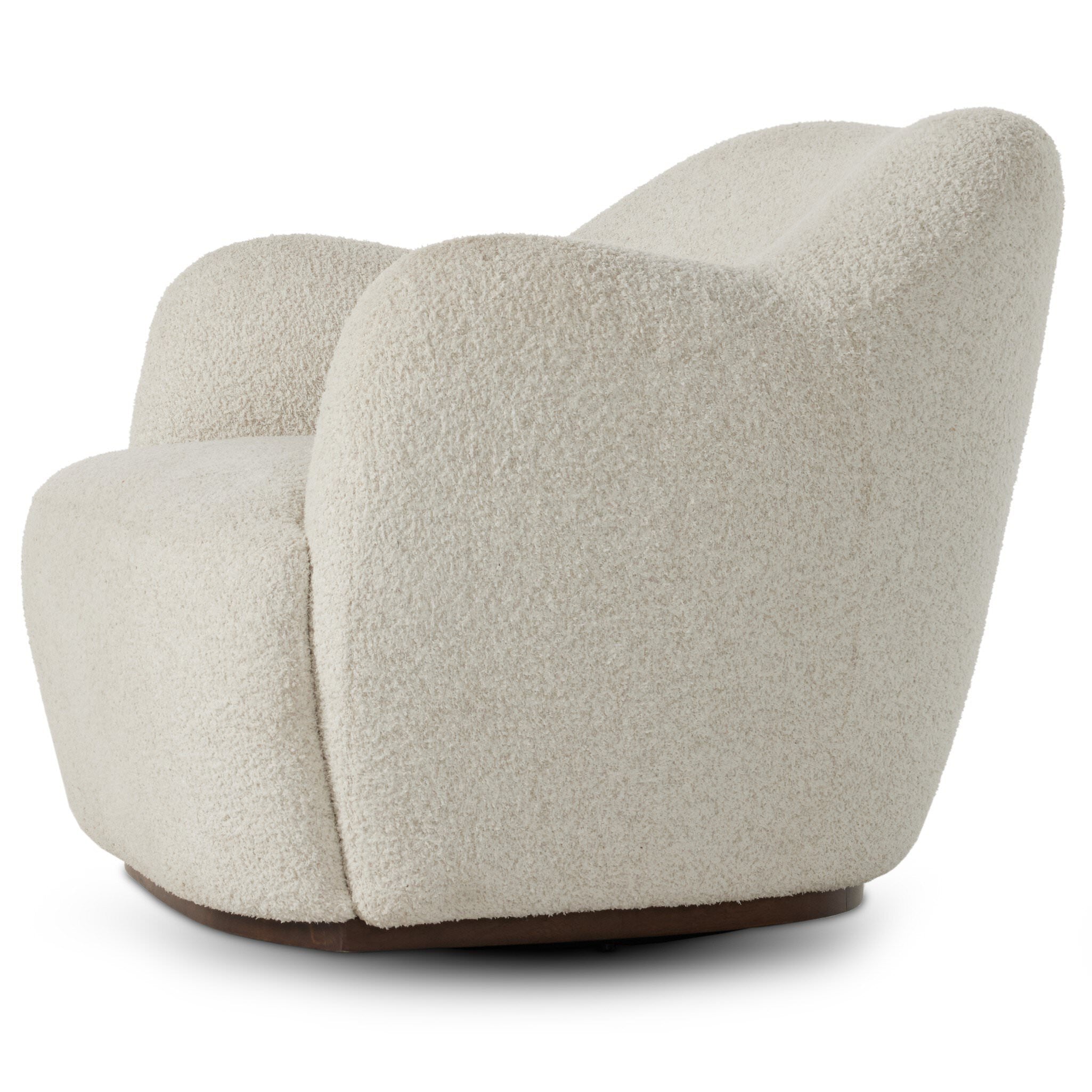 Four Hands Julius Swivel Chair in Sheldon Ivory on a white background at Addison West