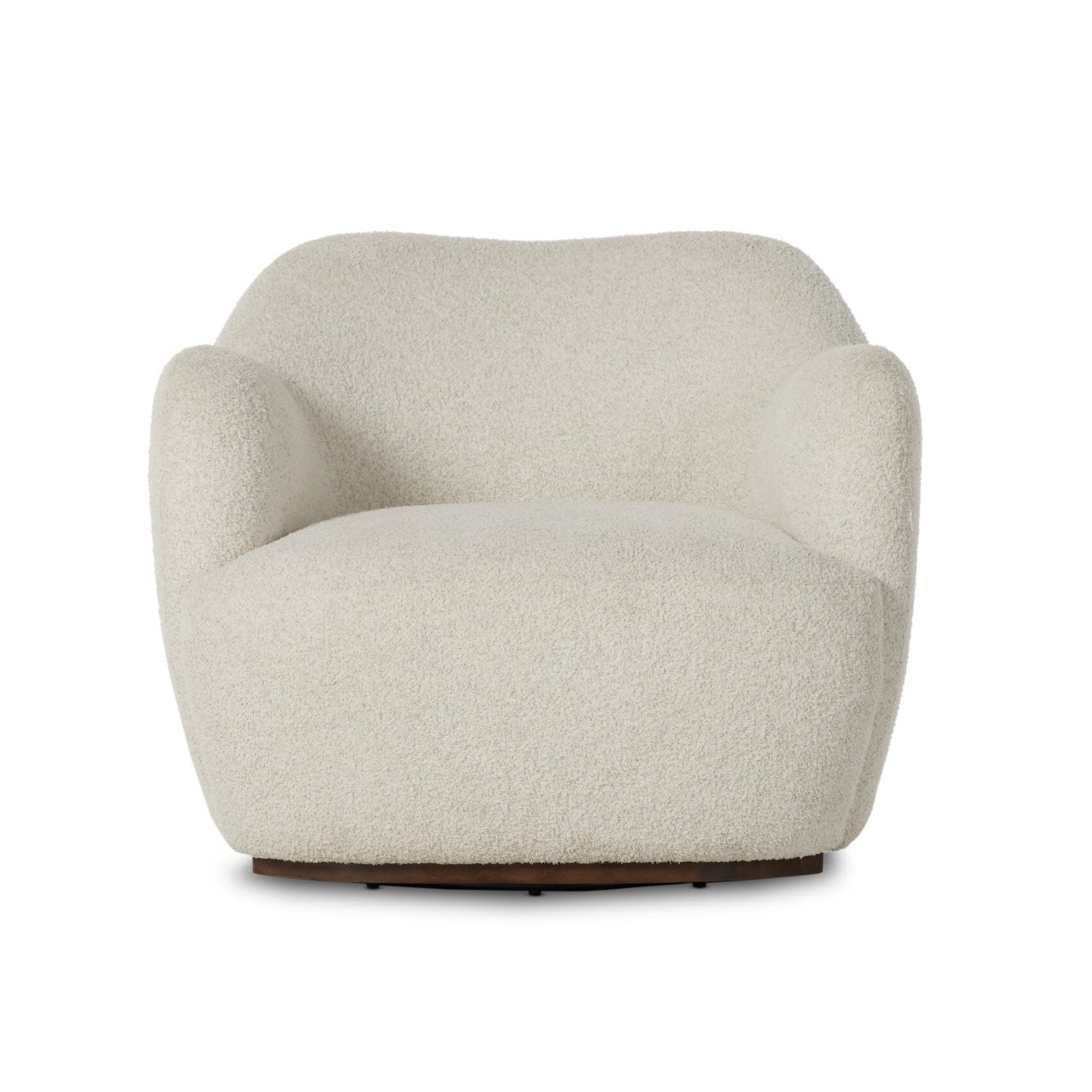 Four Hands Julius Swivel Chair in Sheldon Ivory on a white background at Addison West