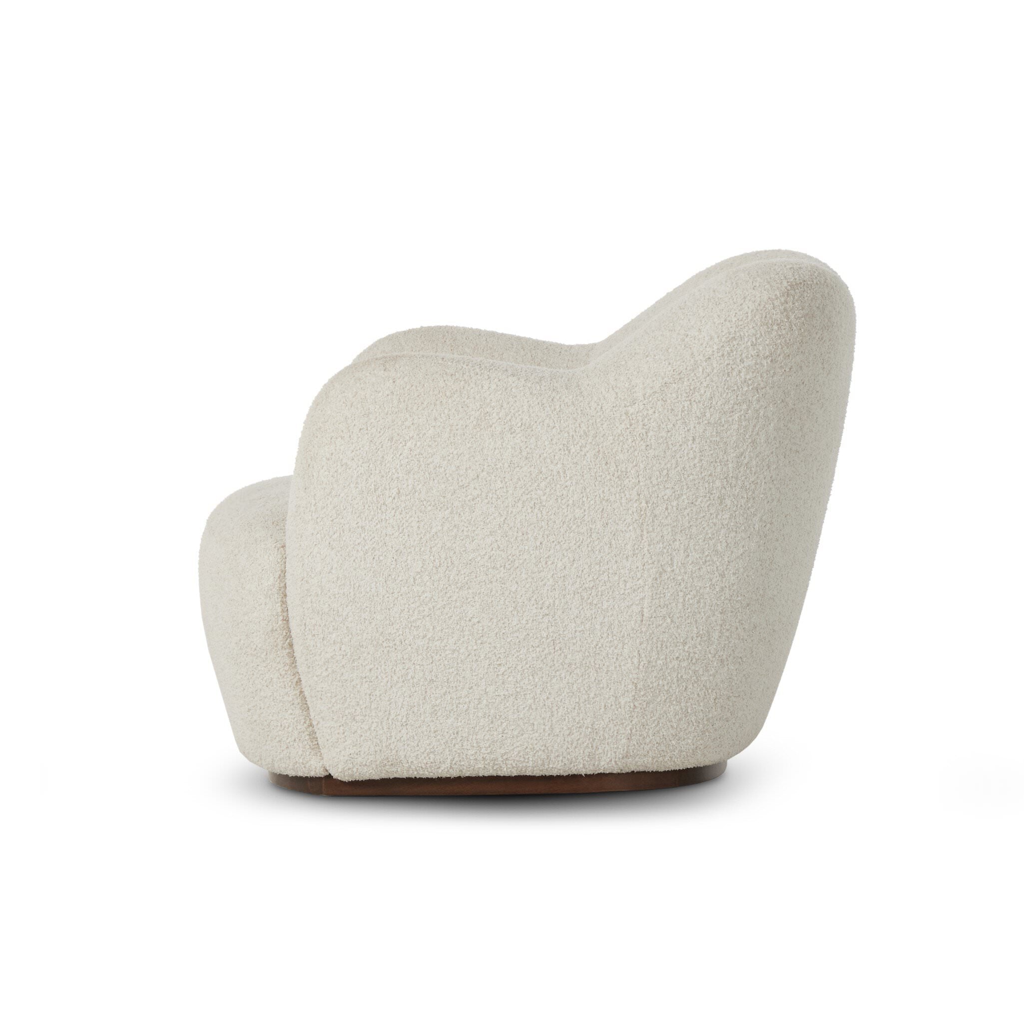 Side of Four Hands Julius Swivel Chair in Sheldon Ivory on a white background at Addison West