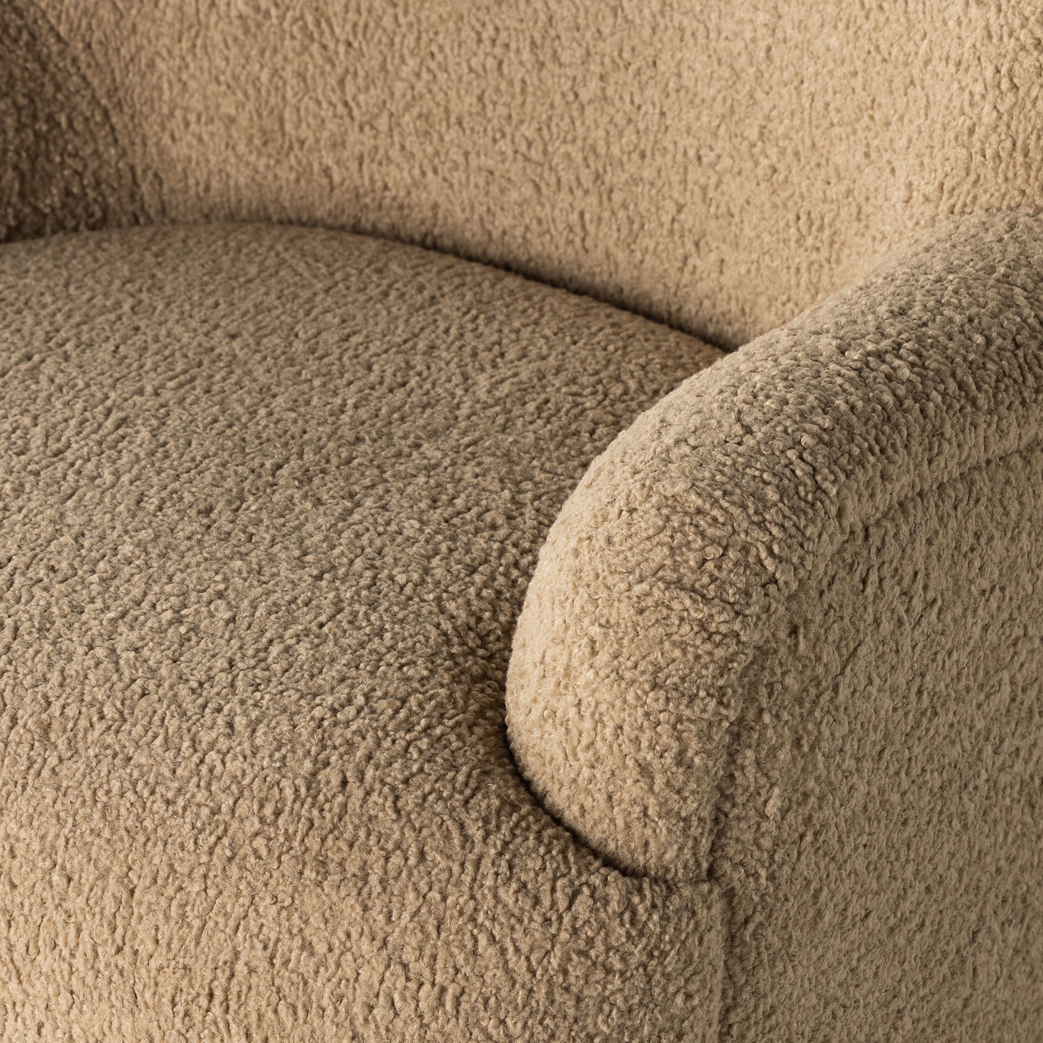 Four Hands Kadon Swivel Chair In Sheepskin Camel - Addison West