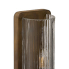 Close up of Four Hands Kenji Sconce in Clear Reeded Glass on a white background at Addison West
