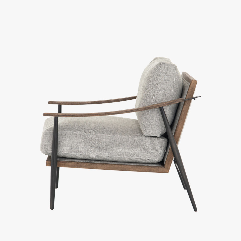 Four Hands Kennedy Chair In Gabardine Grey - Addison West