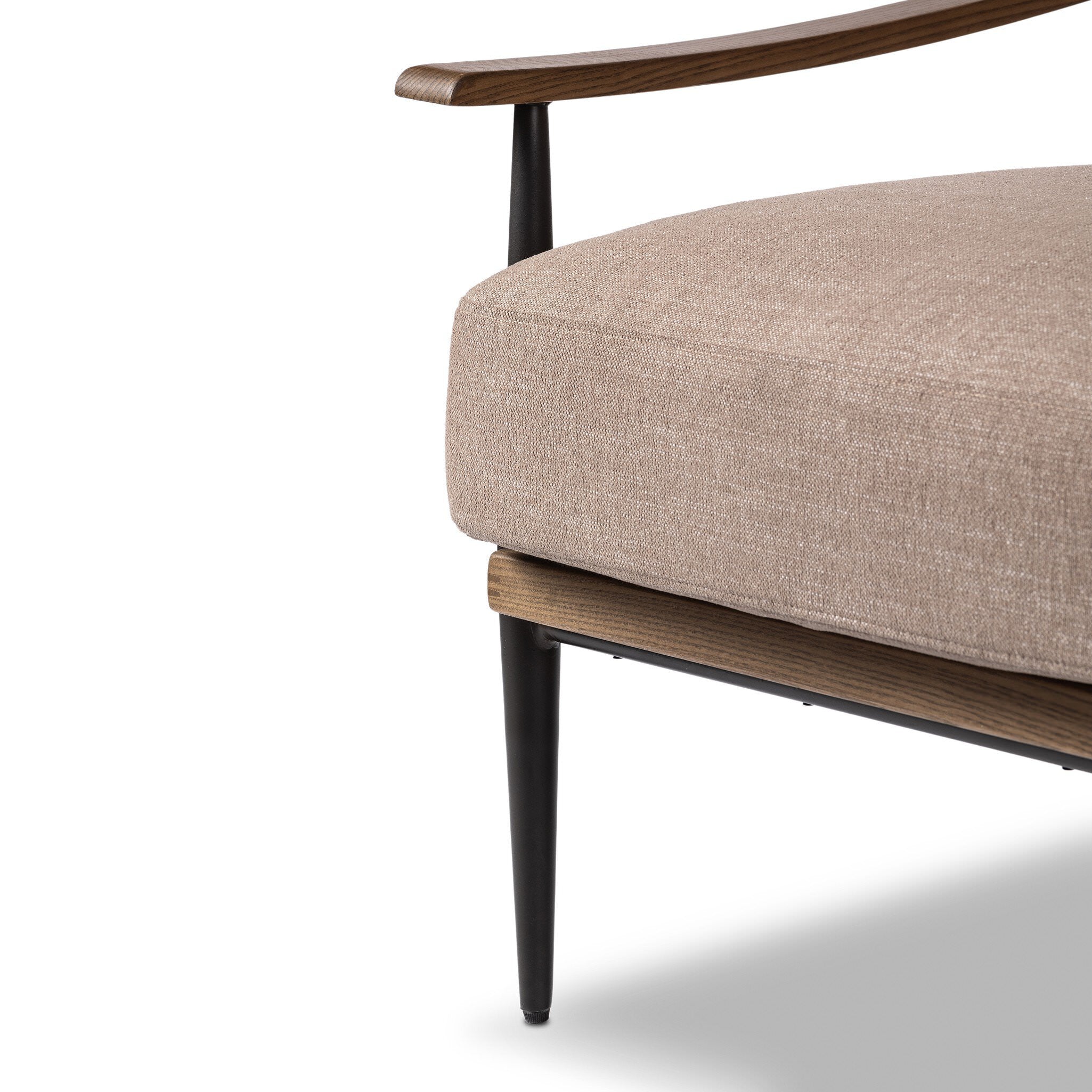 Four Hands Kennedy Chair in Crypton Nomad Taupe on white background at Addison West.