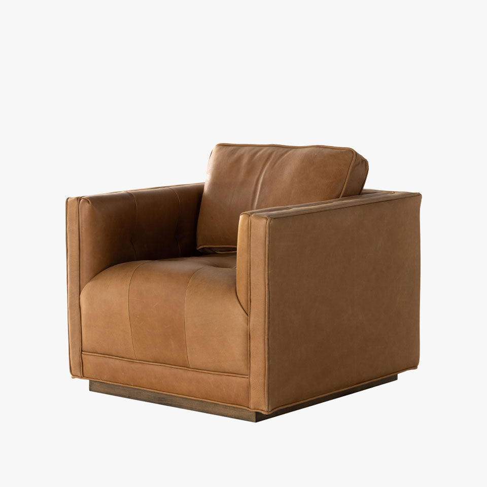 Four Hands Kiera Swivel Chair In Palermo Cognac - Addison West