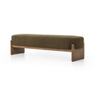 Four Hands Kirby Accent Bench in Sutton Olive on a white background at Addison West