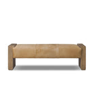 Four Hands Knox Accent Bench in Light Hair on Hide on a white background at Addison West