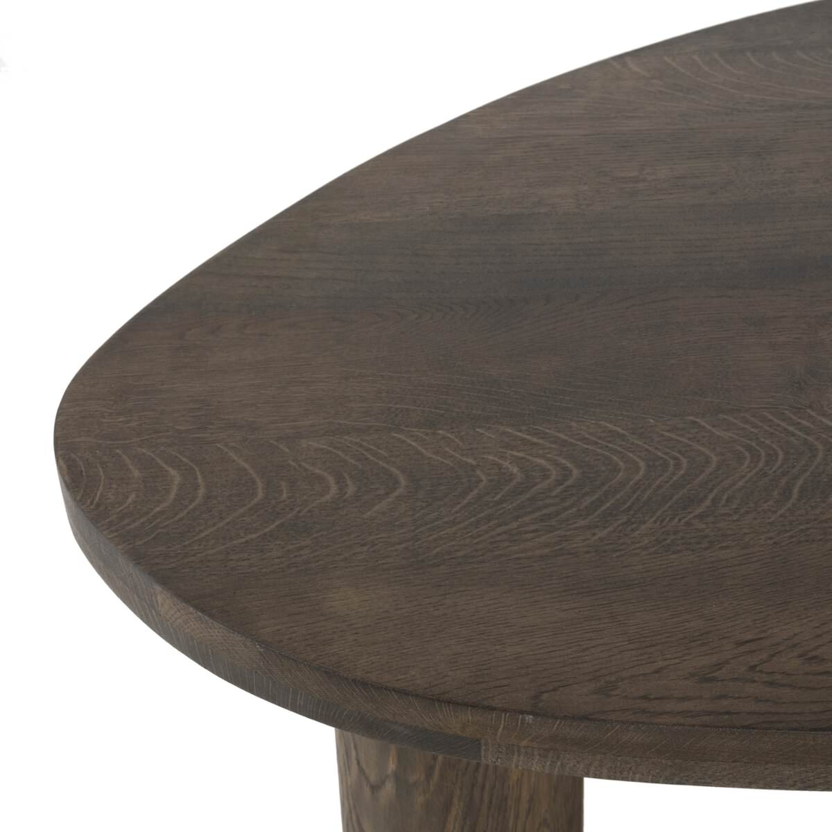 Close up of Four Hands Large Zion Nesting Coffee Table in Grey Tobacco Oak on a white background at Addison West