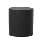Four Hands Layo End Table in Black Resinon a white background at Addison West