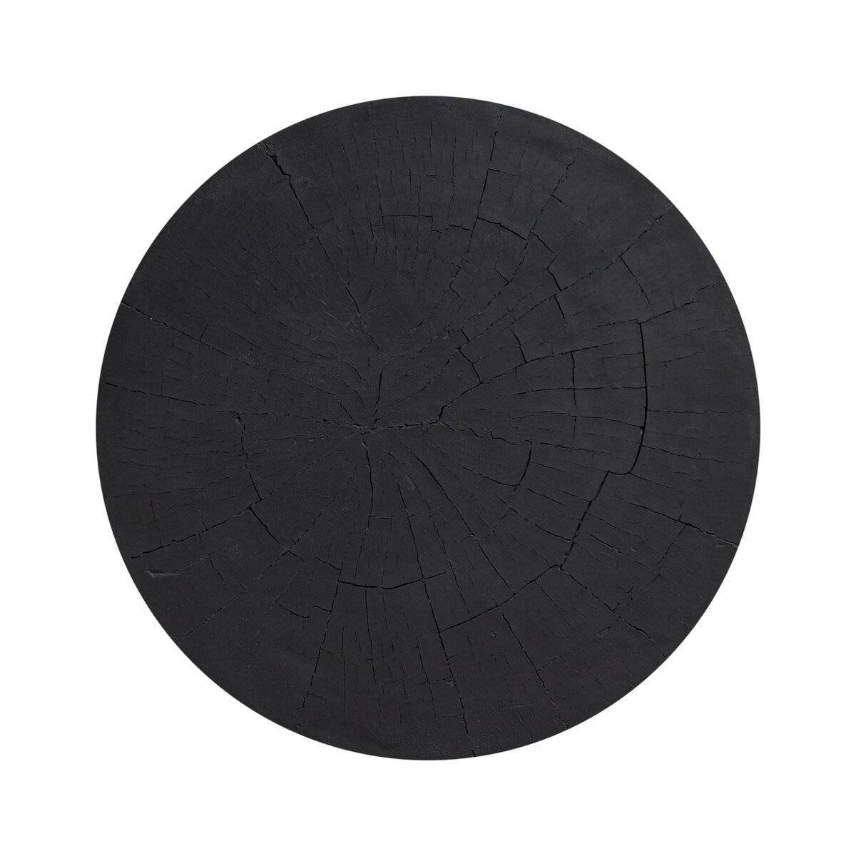 Top of Four Hands Layo End Table in Black Resinon a white background at Addison West