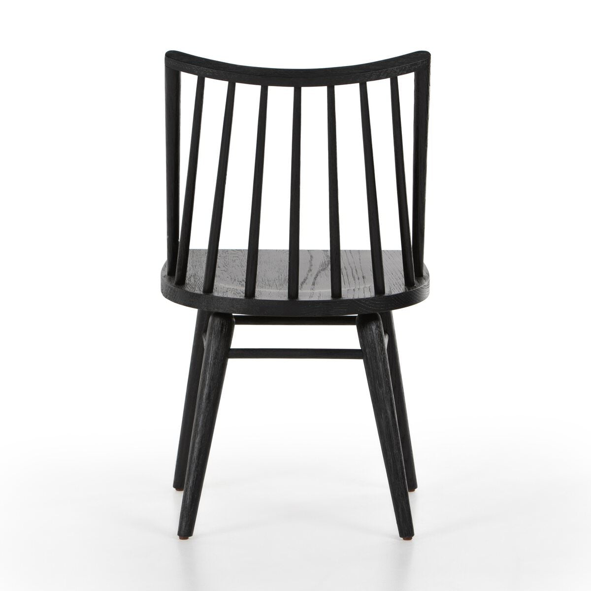 Four Hands Lewis Windsor Chair in Black oak on a white background