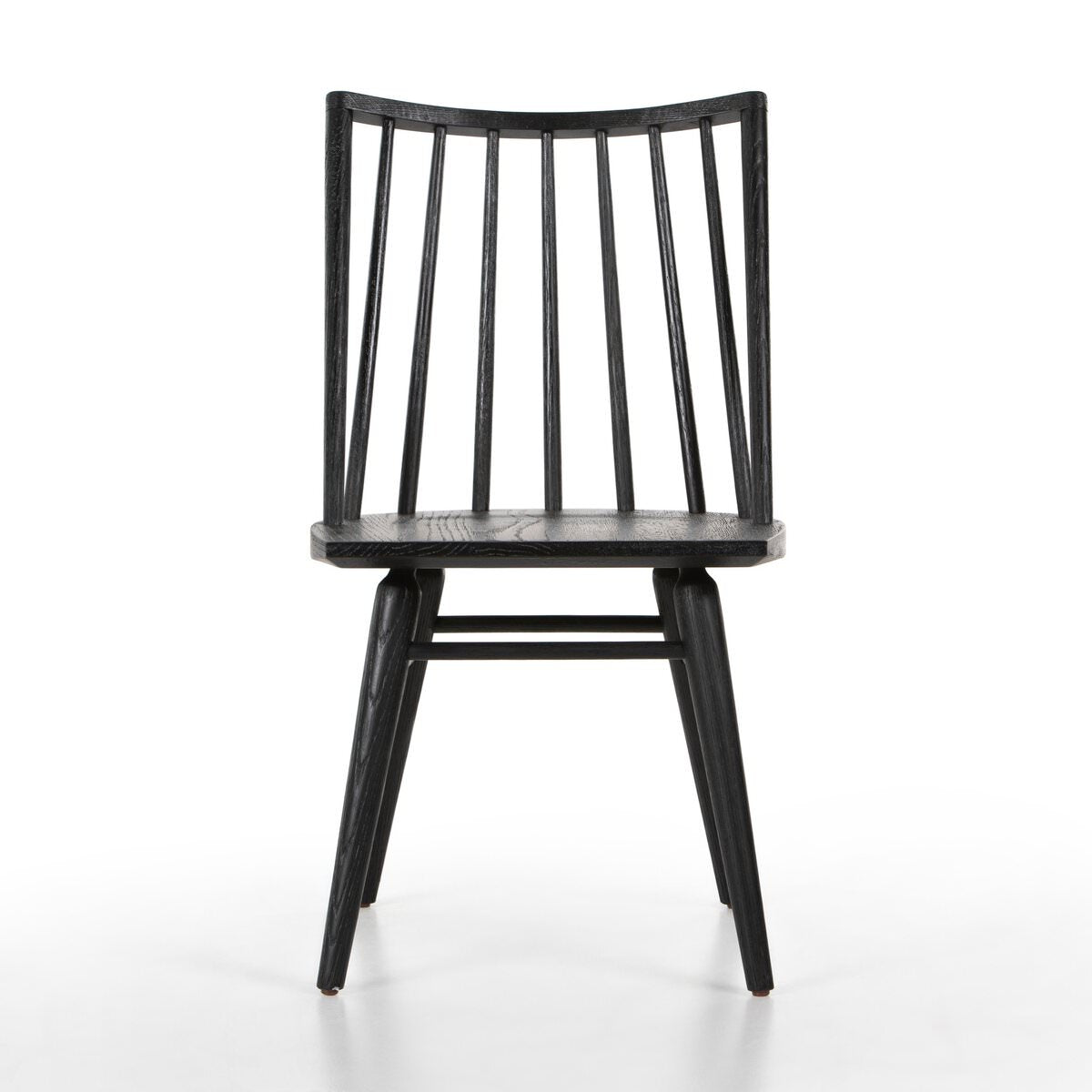 Four Hands Lewis Windsor Chair in Black oak on a white background