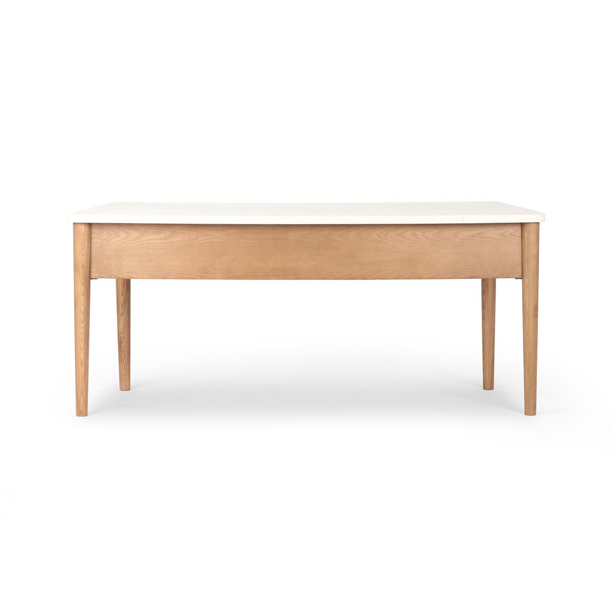 Back of Four Hands Lorna Desk in Amber Ash Veneer on a white background at Addison West