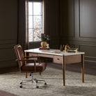 Four Hands Lorna Desk in Amber Ash Veneer in an office at Addison West