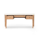 Four Hands Lorna Desk in Amber Ash Veneer on a white background at Addison West