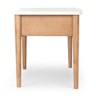 Side of Four Hands Lorna Desk in Amber Ash Veneer on a white background at Addison West