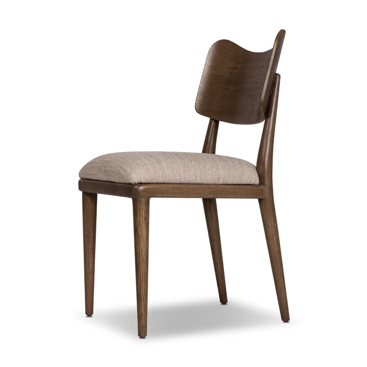 Four Hands Marley Dining Chair in Alcala Wheat on a white background at Addison West
