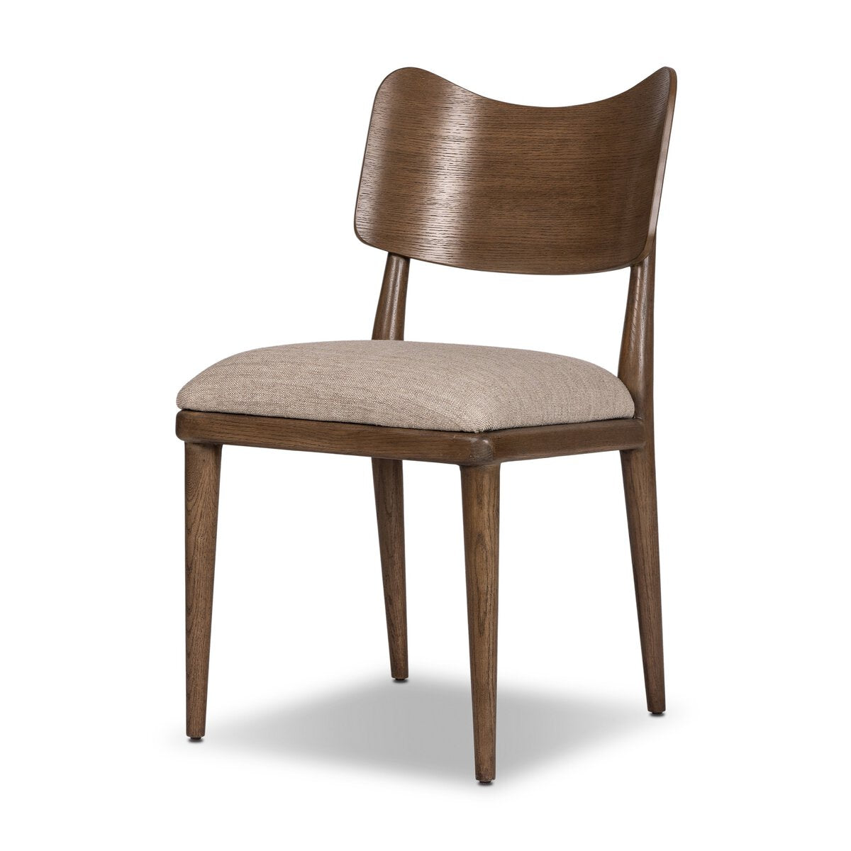 Four Hands Marley Dining Chair in Alcala Wheat on a white background at Addison West