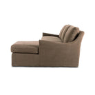 Side of Four Hands Monette 2-Piece Sectional Right Chaise in Broadway Coffee on a white background at Addison West
