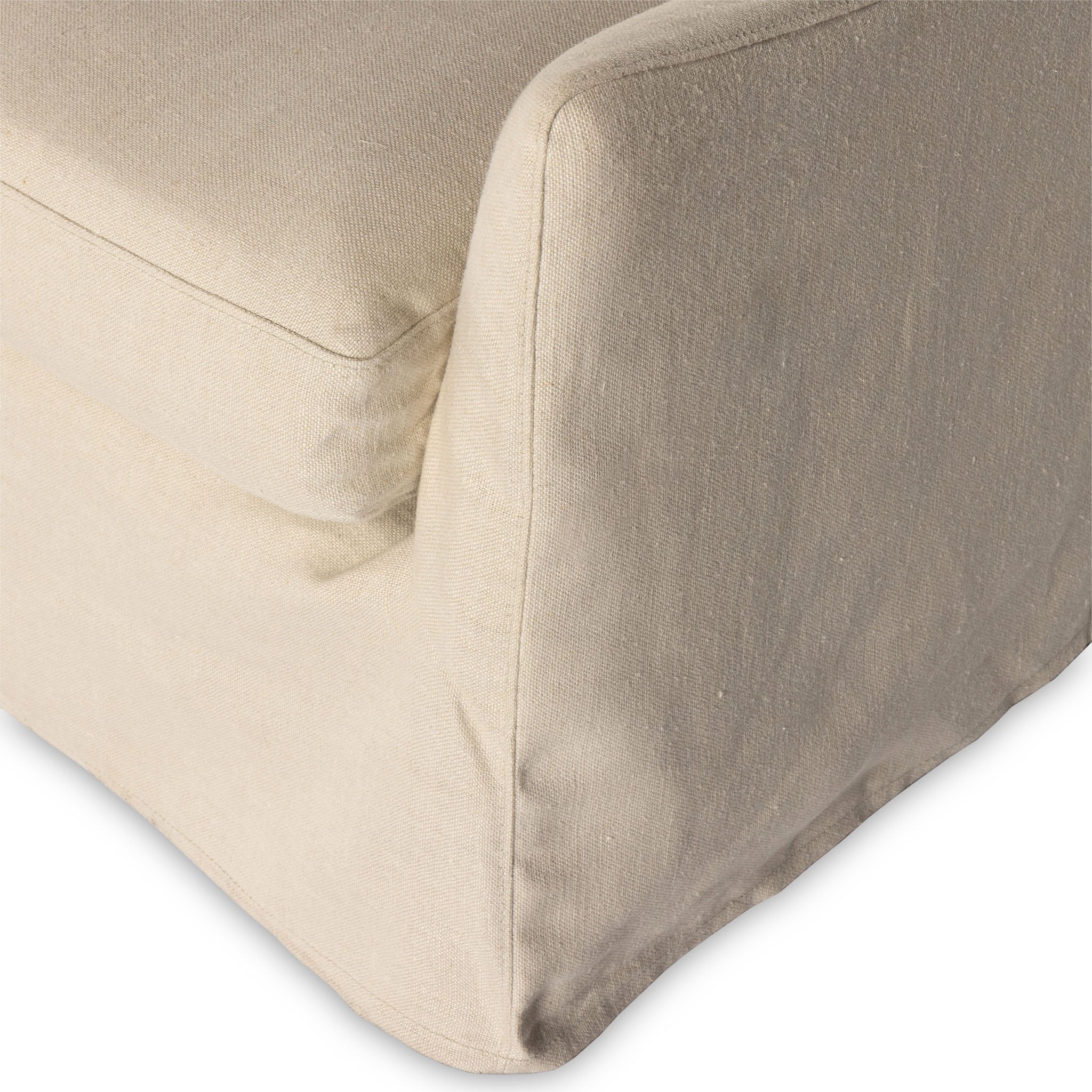 Four Hands Monette Slipcover Swivel Chair In Brussels Natural - Addison West