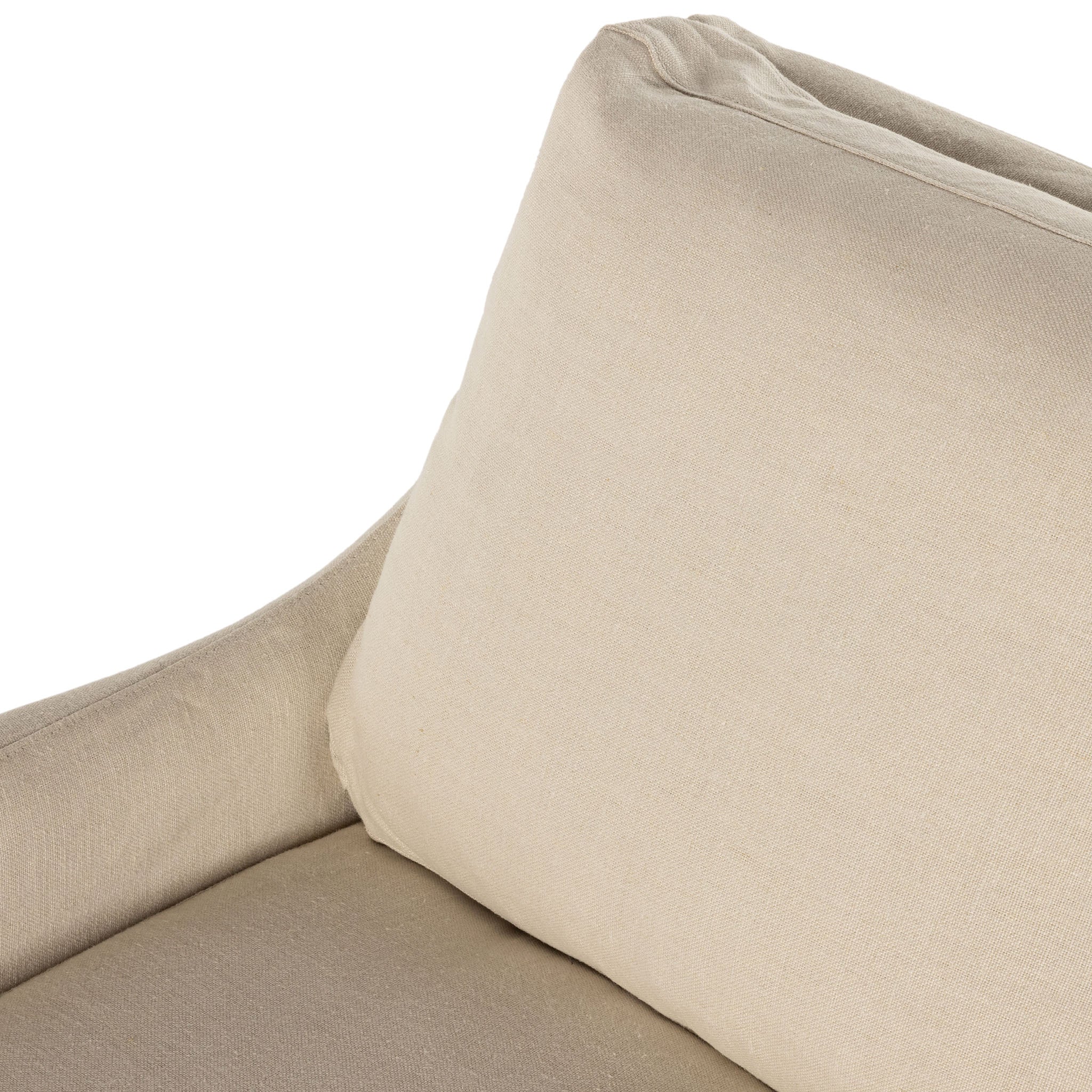 Four Hands Monette Slipcover Swivel Chair In Brussels Natural - Addison West