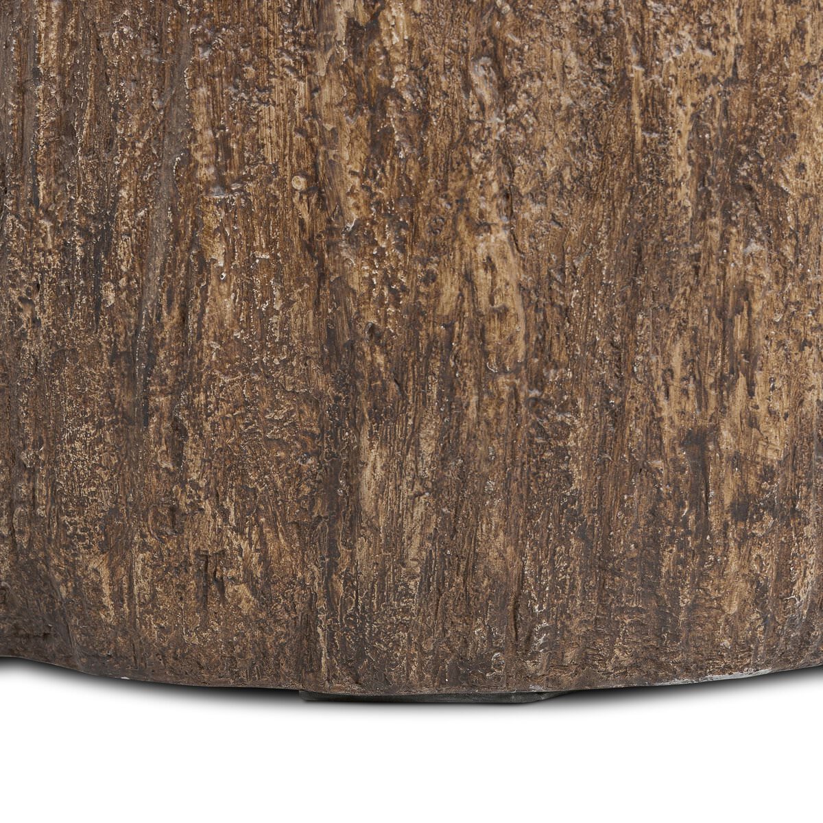 Close up of Four Hands Nemo End Table in Smooth Sandy Concrete on a white background at Addison West