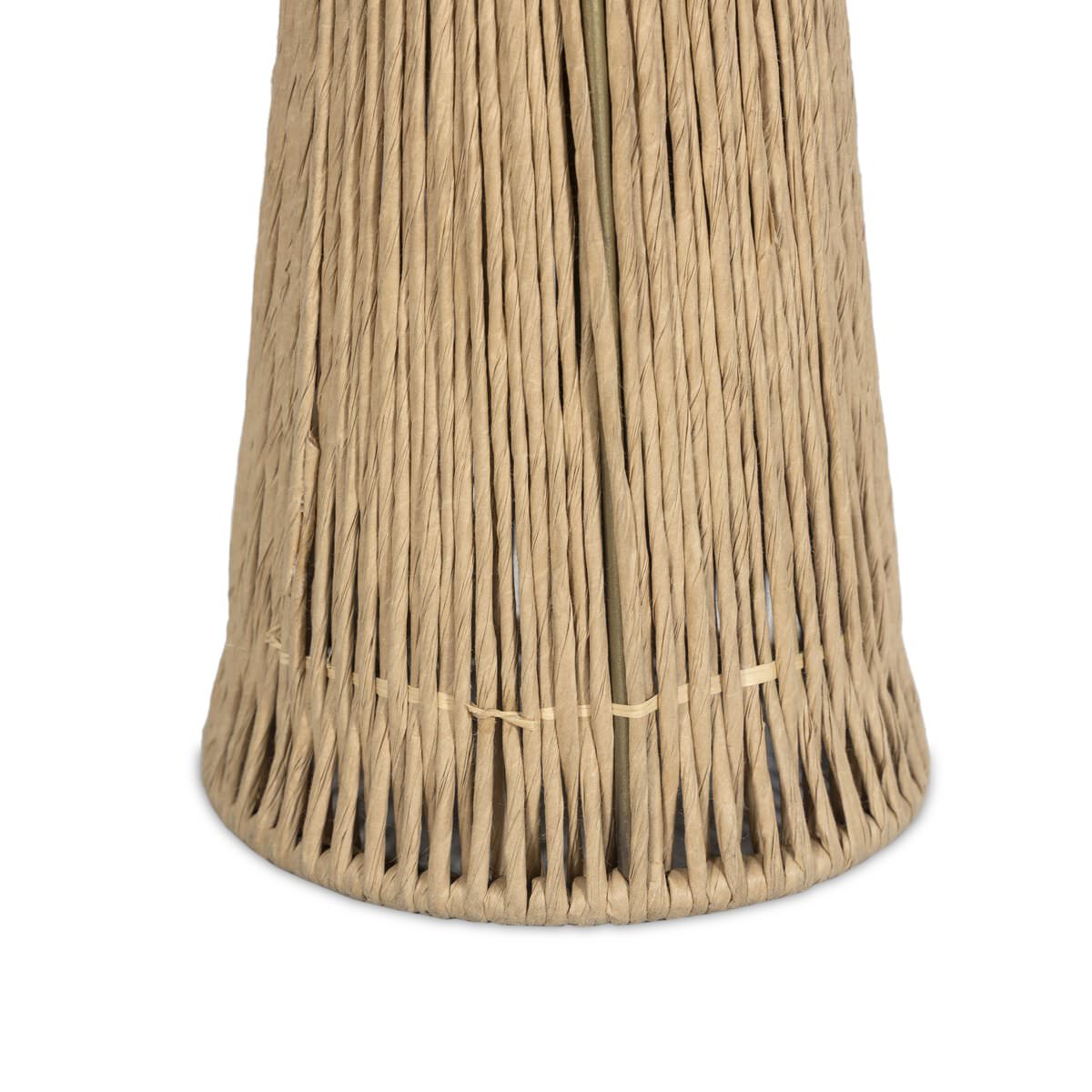 Close up of Four Hands Nessa Table Lamp in Antique Brass Iron on a white background at Addison West